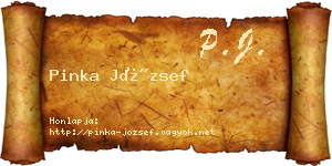 Pinka József névjegykártya